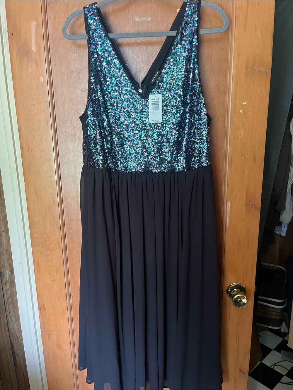 Torrid Midi Sequins Topped Dress Size 18
